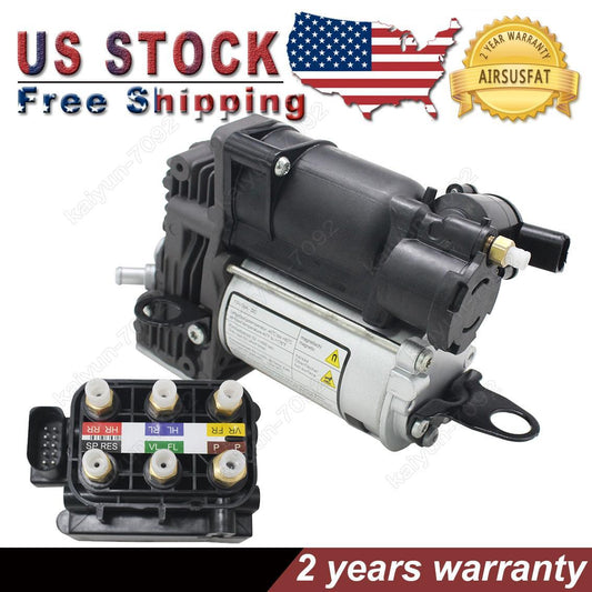 For 07-13 for Mercedes S-Class W221 S550 Air Suspension Compressor Pump+Valve Block