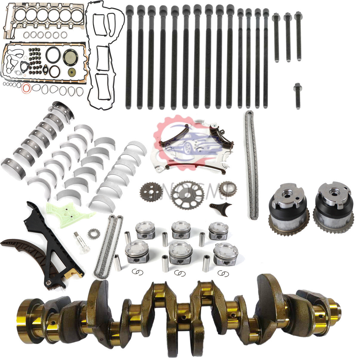 N55 Engine Rebuild Gaskets Set w/ Conrod Bearings Set Crankshaft N55B30A for BMW