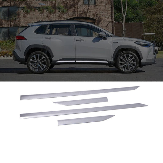 for Toyota for Corolla Cross 2020-2023 Chrome Car Door Body Side Molding Cover Trim
