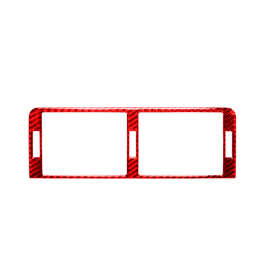 Red Carbon Fiber Center Air Vent Outlet Cover Trim for BMW 3 Series E46 1998-05