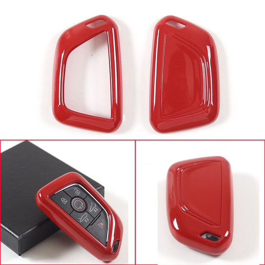 Red ABS Remote Key Fob Case Protect Shell Trim for Chevrolet for Corvette C8 2020-23