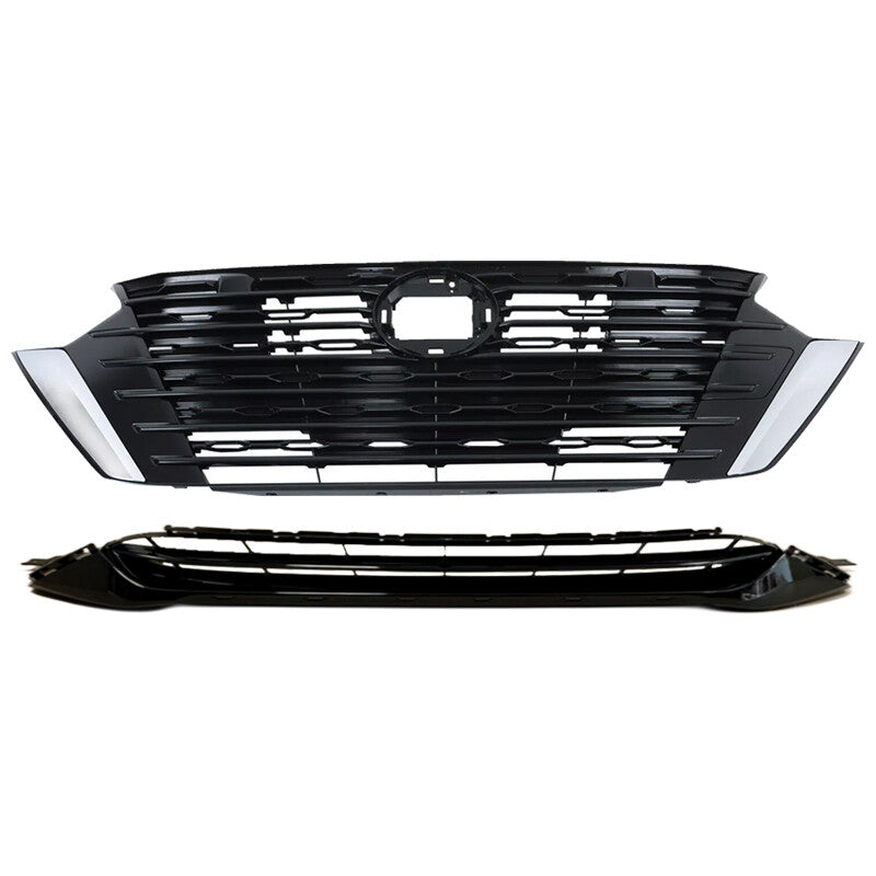 For 2024-2025 for Nissan Sentra S SV Model Black Front Bumper Upper Lower Grille