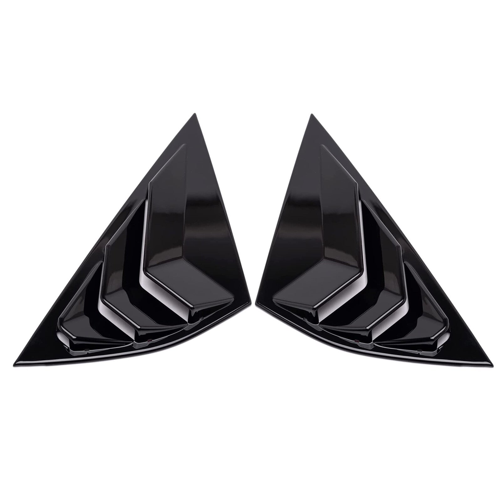 Sleek black side window louver cover ventilation spoon for Ford for Mustang 2021 2022