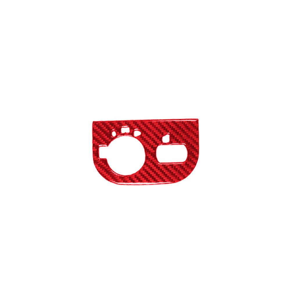 Carbon Fiber Headlight Switch Panel Trim Stickers for Audi TT 8N 2001-2006 Red