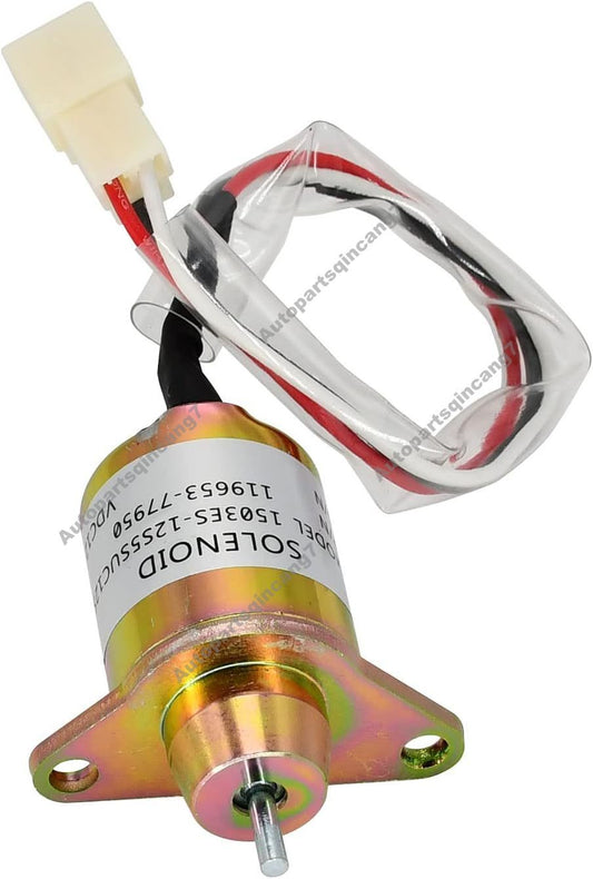 12V Stop Solenoid YA-119653-77950 for Yanmar Engine 3TNV82A 3TNV382A