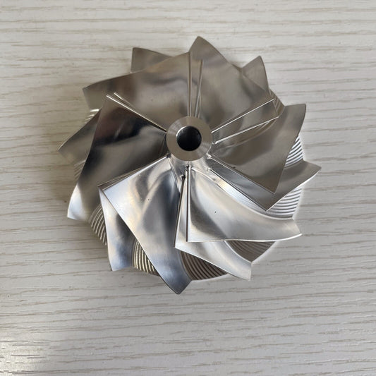 K27 57.64/83.60 mm 6+6 blade turbine milling/aluminum 2618/billet compressor wheel