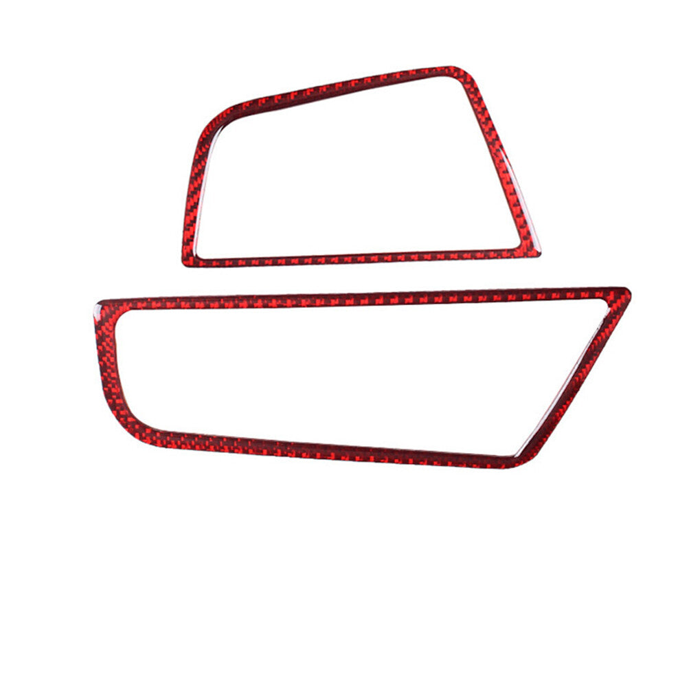 2x red carbon fiber side air outlet trim for BMW 5 Series F10 2011-2017