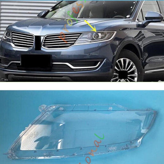 for Lincoln MKX 2016-2018 Left Side Headlight Clear Lens Replace Cover + Sealant