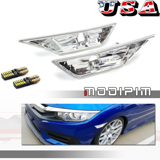 Suitable for 2016-2021 for Honda civilian transparent side marker light rotating signal light with LED strip.