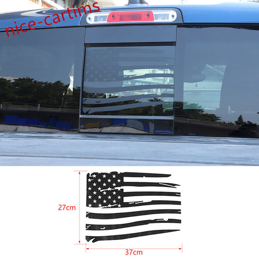 for Dodge for Ram 1500 2009+ PVC Black Rear Middle Small Window Sticker Decals Cover