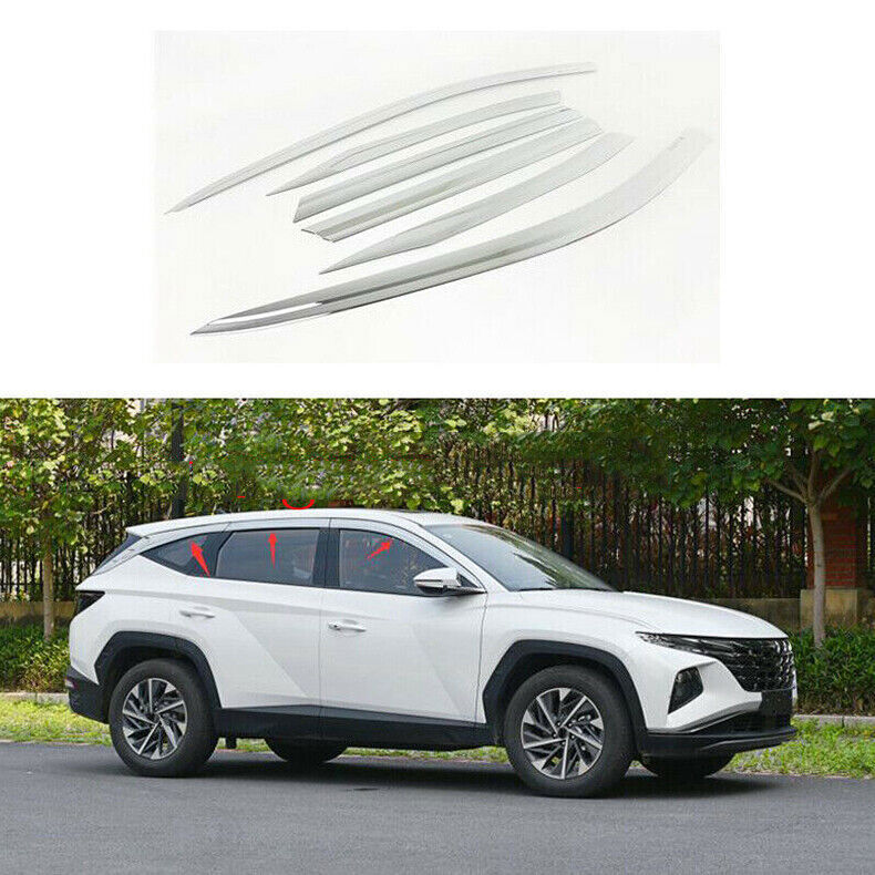 for Hyundai for Tucson 2022-2024 Chrome Window Wind Visors Rain Guard Vent Deflector