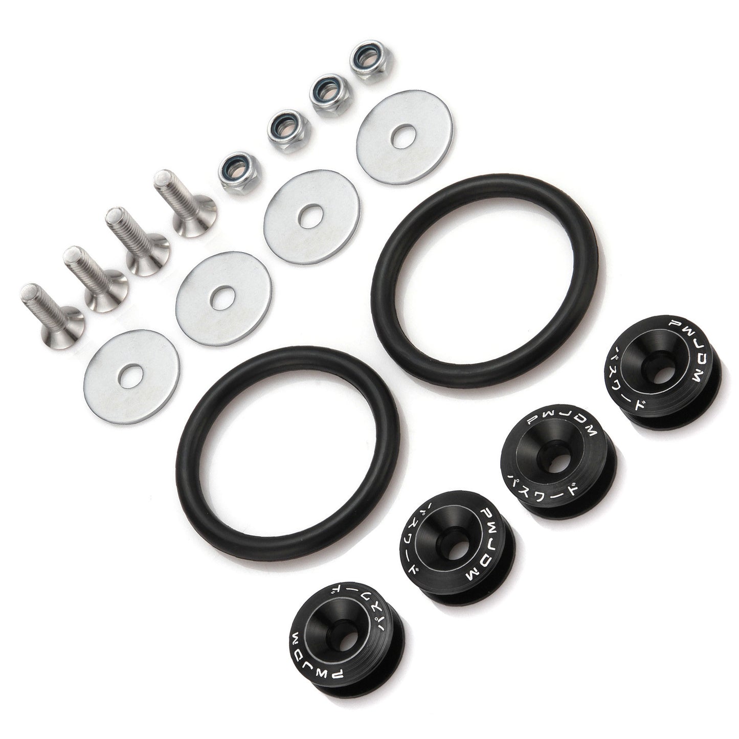 Car Front Rear Bumper Hatch Fixing Buckle Nuts / Bolts Black Reinforced Pad