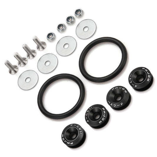 Car Front Rear Bumper Hatch Fixing Buckle Nuts / Bolts Black Reinforced Pad