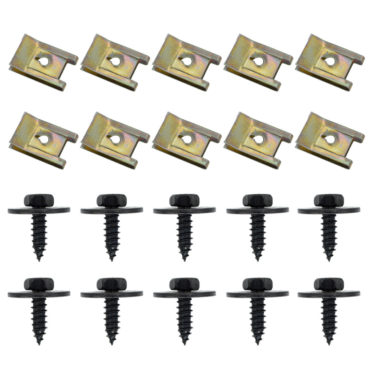 20 x U-nut hex screws wheel run underbody underride protection clip for BMW