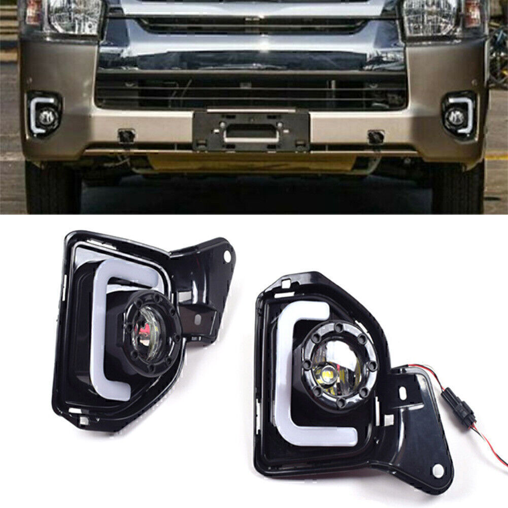 LED DRL Daytime Running Light Fog Turn Signal Lamp for Toyota Hiace 2014 - 2016