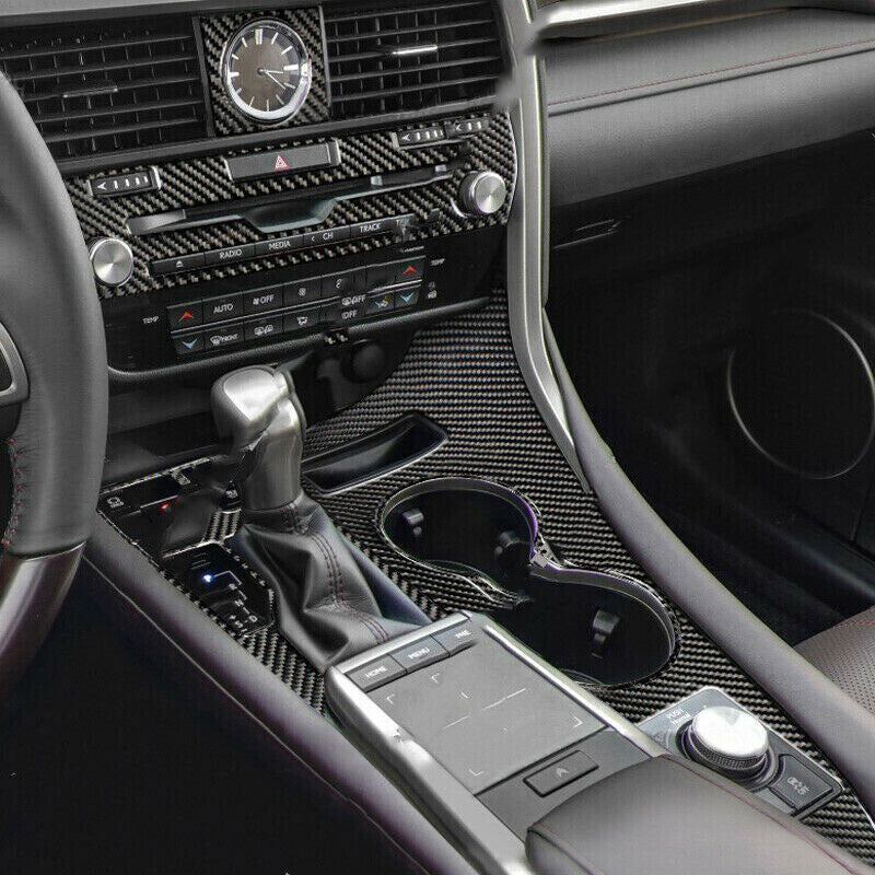 for Lexus RX300 450h 16-22 Real Carbon Fiber Gear Shift Box Panel Cover Sticker