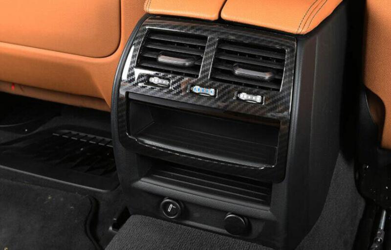 for BMW 5 Series 2018-2021 2022 Carbon Fiber ABS Rear Air Outlet Vent Cover Trim