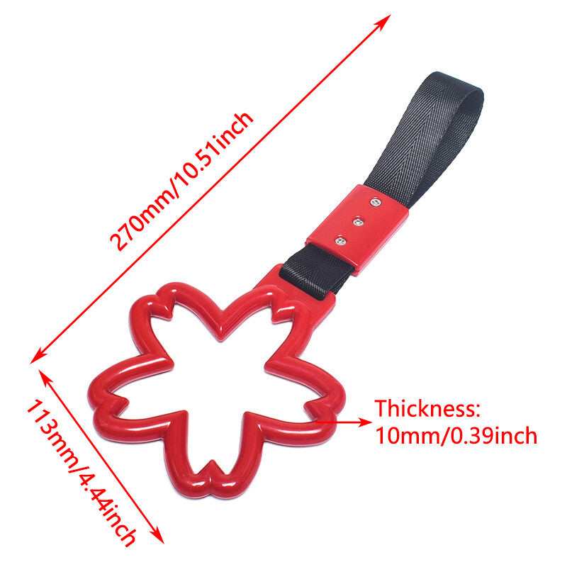 Car Warning Handle Strap Subway Train Bus Cherry Blossom Tsurikawa Ring JDM Red
