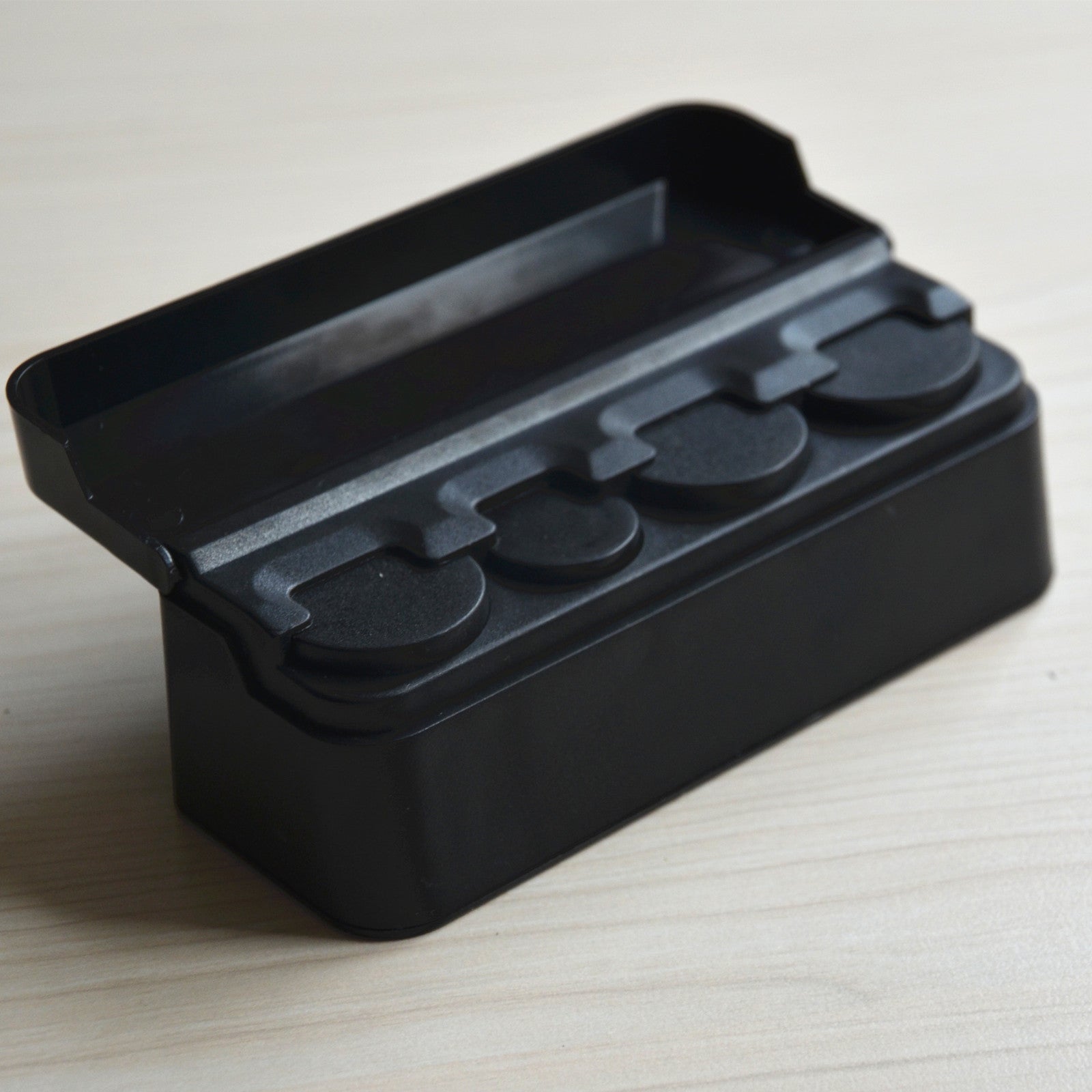 Car Auto Interior Coin Storage Case Box Holder Container Organizer Tools Black