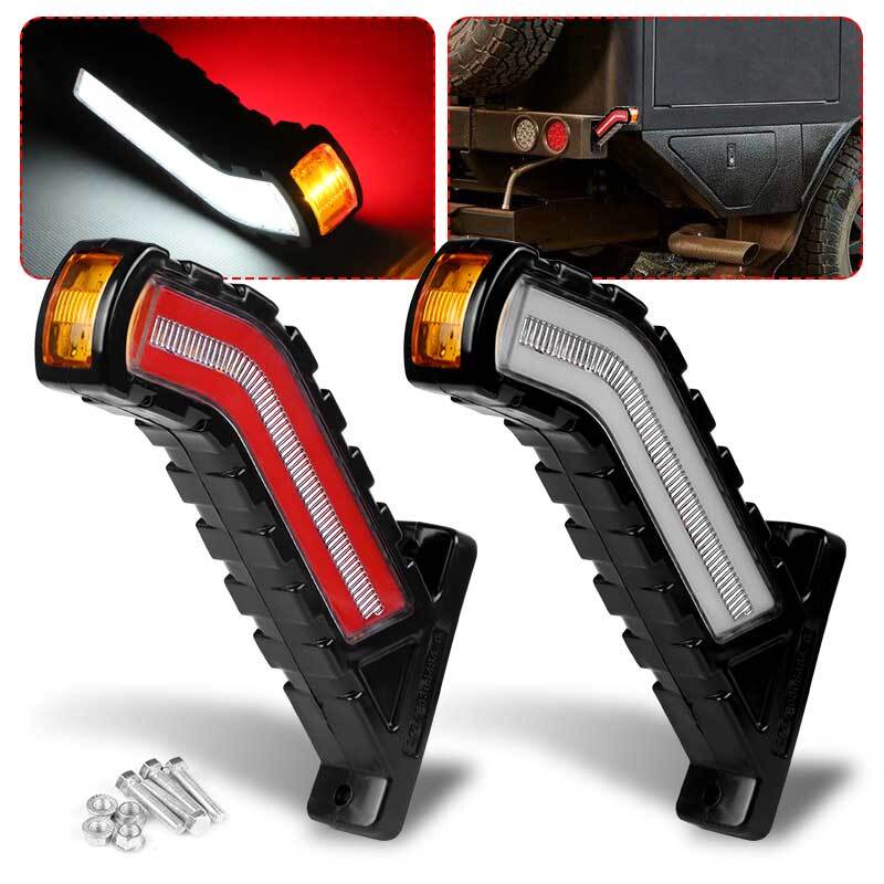 2X LED Side Marker Lights Outline Lamp Red White Amber Van Truck Trailer 12-24V