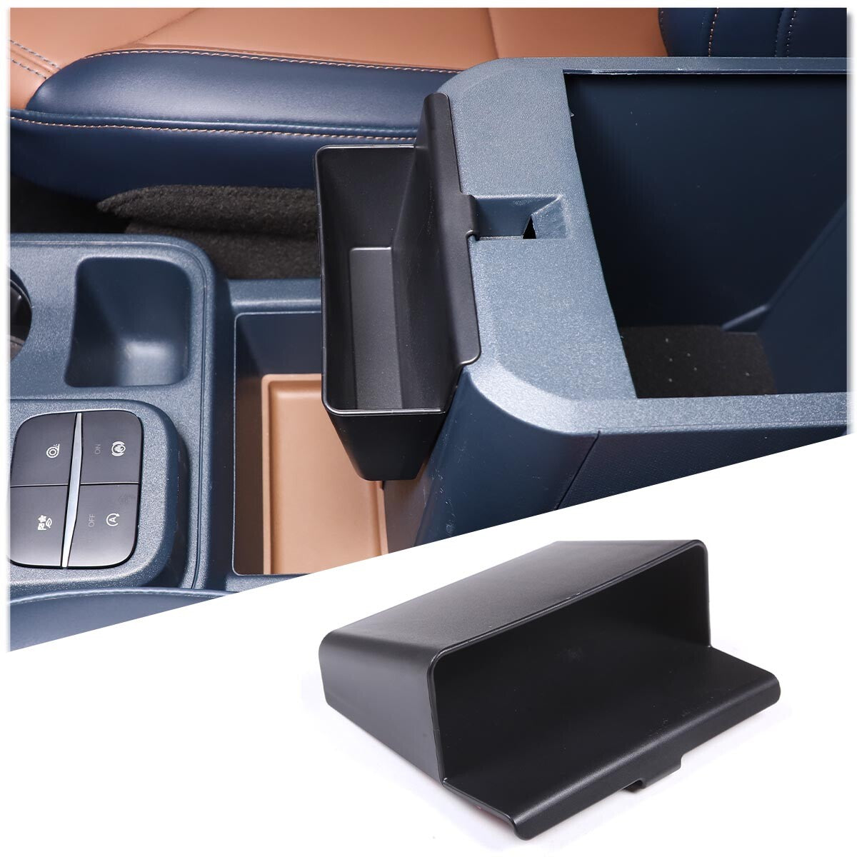 Black interior center navigation rear storage compartment for Mazda MX-5 2016-2023