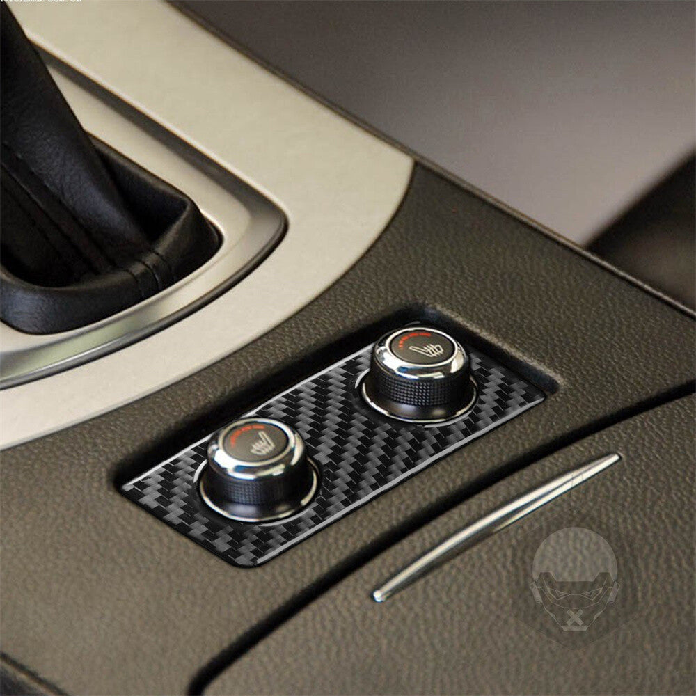 Carbon Fiber Interior for Seat Heating Switch Panel Cover for Infiniti G37 2007-2009