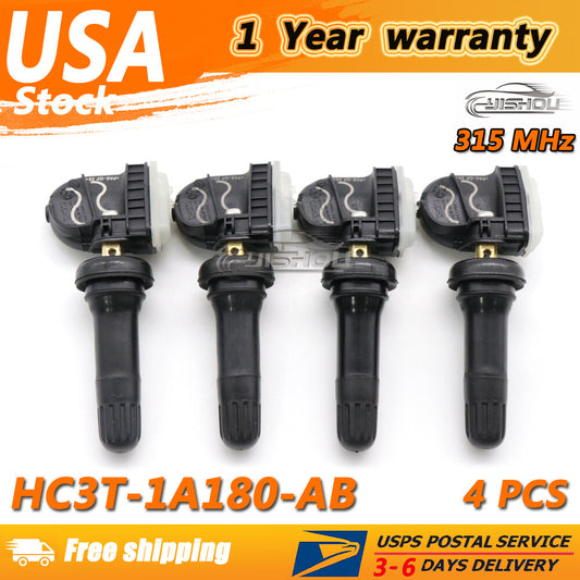 4x HC3T-1A180-AB TIRE PRESSURE SENSOR TPMS for FORD F-250 SUPER DUTY FUSION