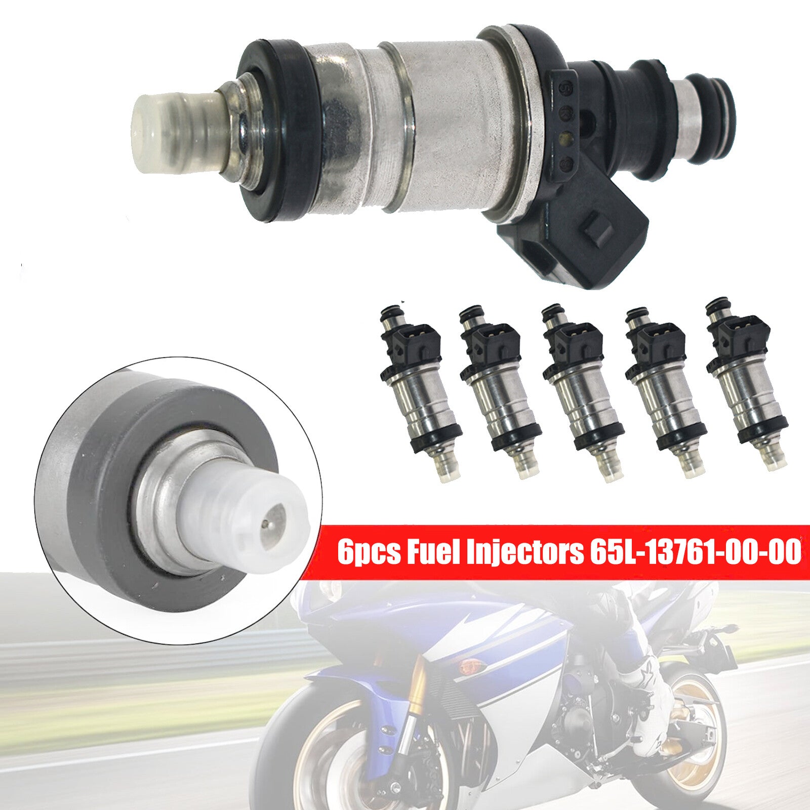 6pcs new Fuel Injectors 65L-13761-00-00 for Yamaha Outboard Engine