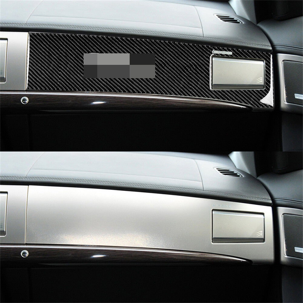 Carbon Fiber Center Console for Co -pilot Dashboard Panel Cover for Jaguar XF 2009-11