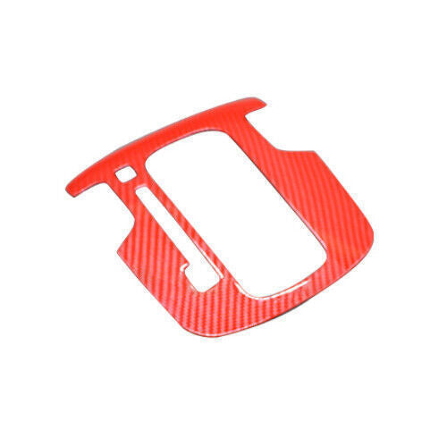 Middle Console Gear Shift Panel Cover Trim for Kia K3 2017-18 Red Carbon Fiber