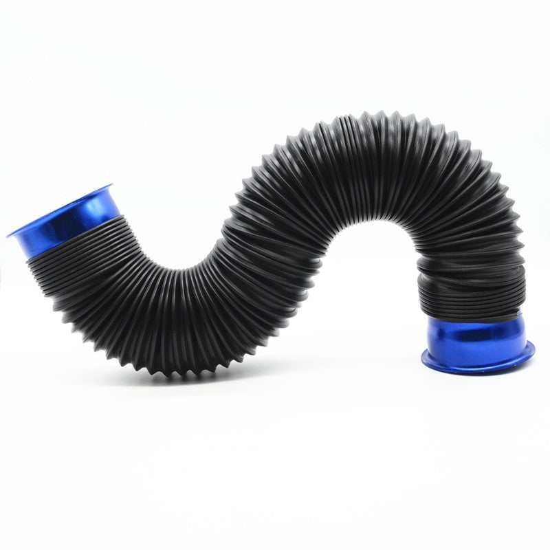 Blue Car 3 Adjustable Scalable Flexible Turbo Cold Air Intake Hose Pipe System