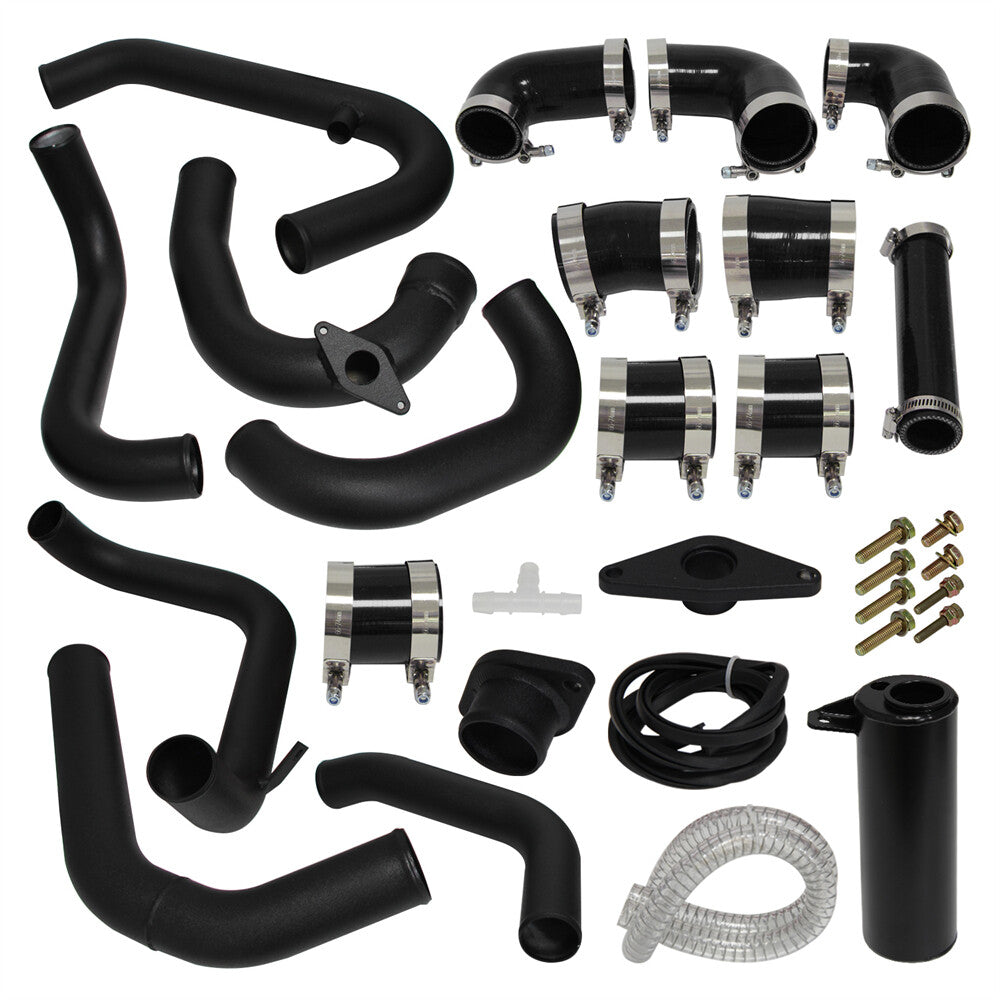 Intercooler Piping Kit Black for Subaru Impreza STI WRX 08-14 EJ25 2.5L Turbo