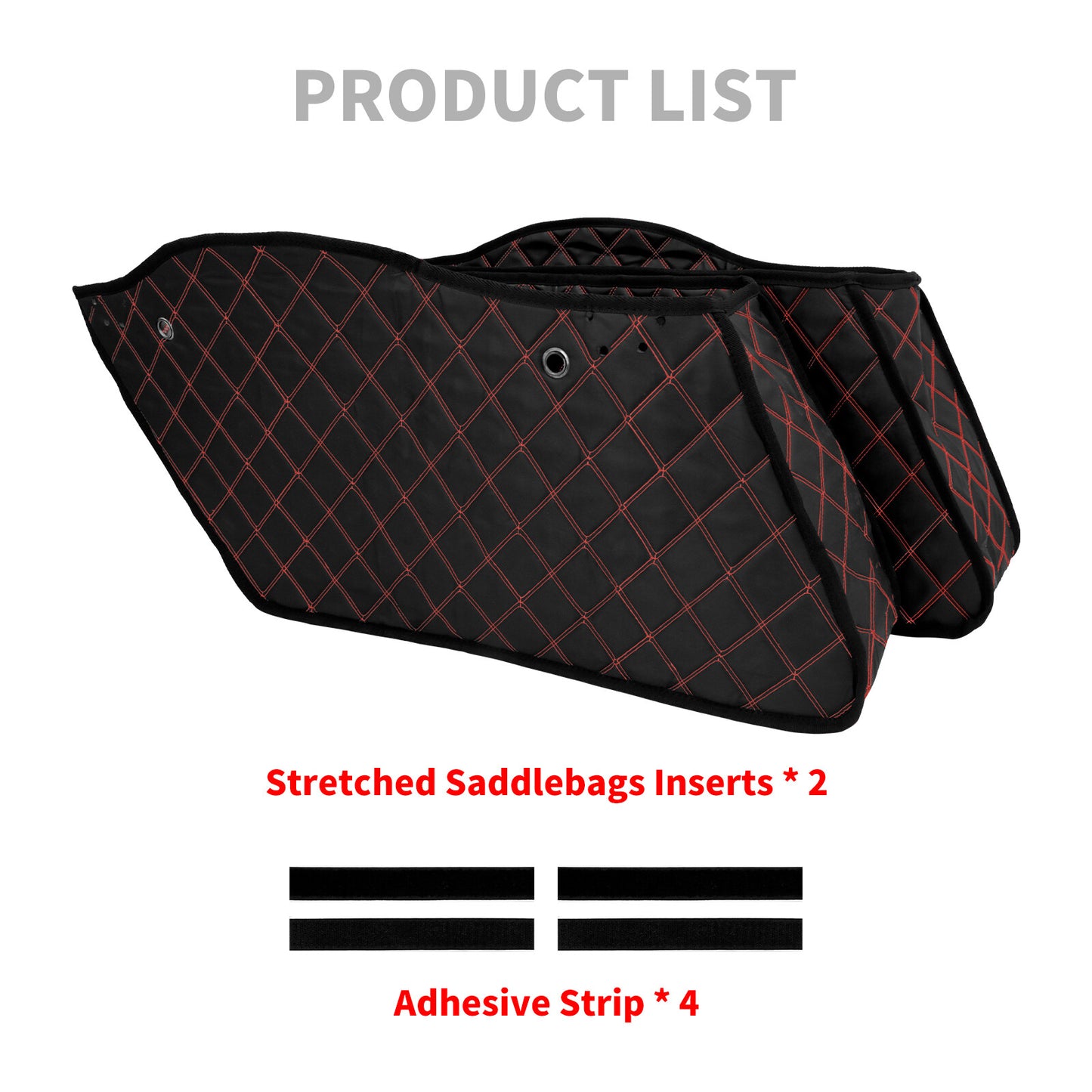 Saddlebag Red Liners Stretched Bag Inserts for Harley Road Street Glide 93-2013