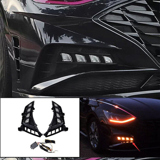 for Hyundai Sonata 2020-2023 Assembly LED Daytime Running Light Fog Lamp 2PCS