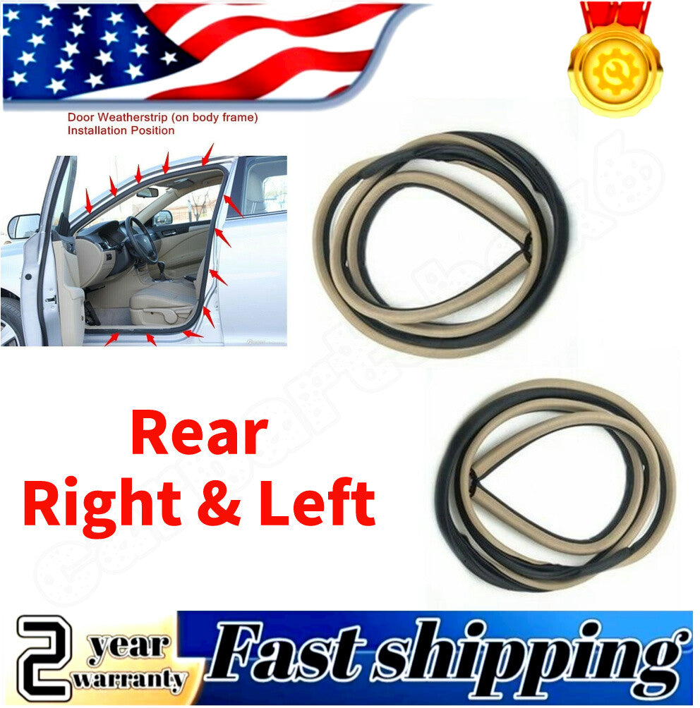 Rear R  L door rubber Weatherstrip body sealant for Honda Accord sedan 03-2007