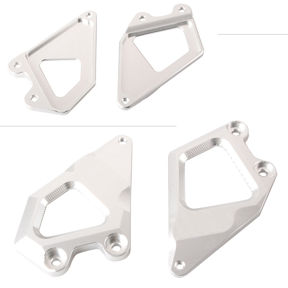 for BMW 2013 2014 R1200GS Silver Footrest Protector Foot Pegs Heel Guard Plates
