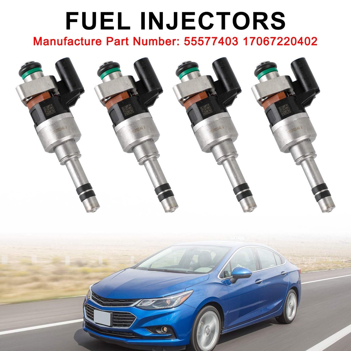 4-pack fuel injectors 55577403 Fit for GMC 16-19 Fit Chevry for Cruze Malibu 1.4L 1.5L