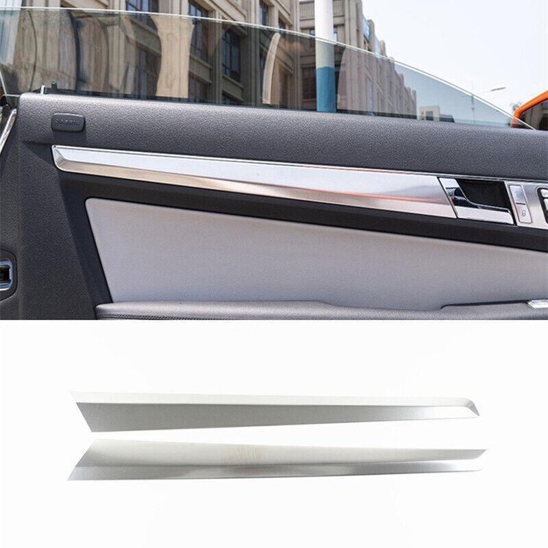 Silver interior door panel trim for Mercedes-Benz E-Class Coupe W207 C207 (2009-2013)