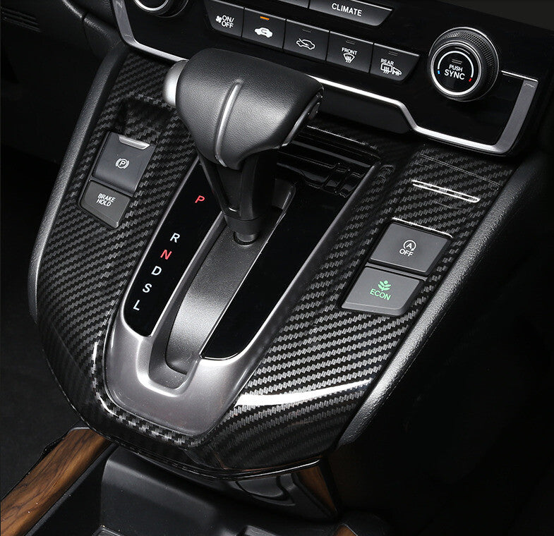 Console Gear Shift Frame Cover Trim 1 for Honda CRV CR-V 2017-2022 Carbon Fiber