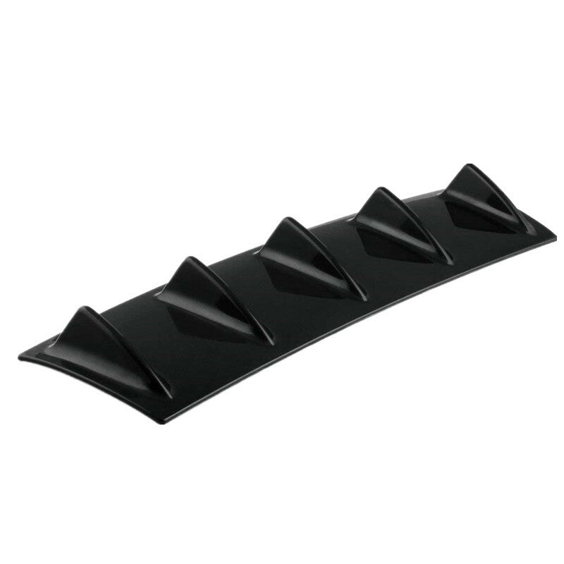 Car ABS Plastic Lower Rear Body Bumper Diffuser Shark 5 Fin Spoiler Gloss Black