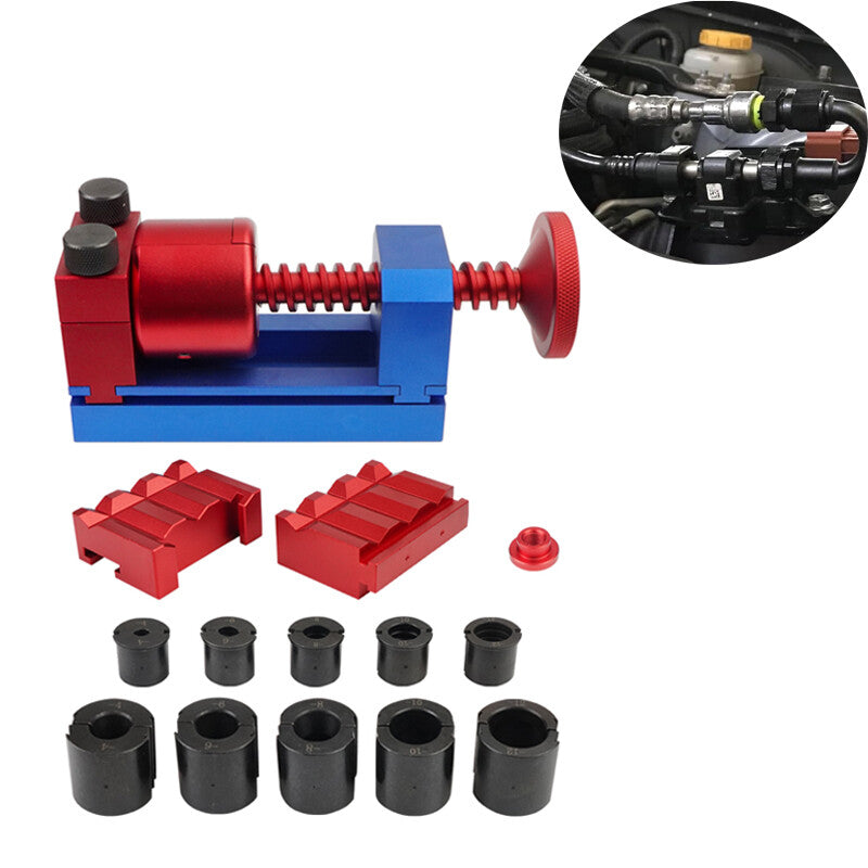Fuel hose fitting installation tool for 4AN-12AN connectors - Fuel hose repair tool