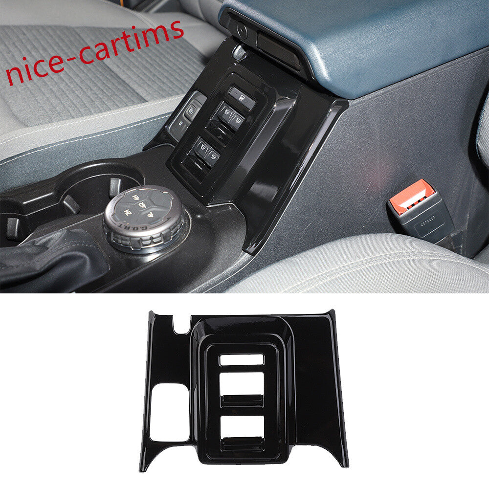 for Ford Bronco 4-Door 2021-2024 Window Lift Switch Button Panel Cover ABS Black