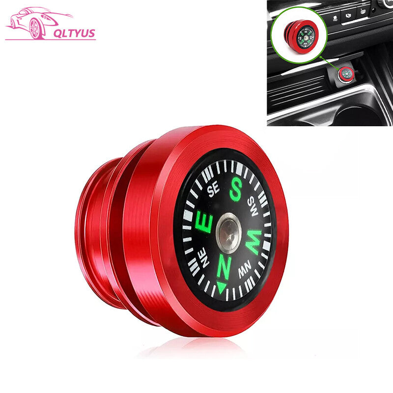 1-Piece Car Cigarette Lighter Plug Dust Cover, Aluminum Alloy, Red, 12V