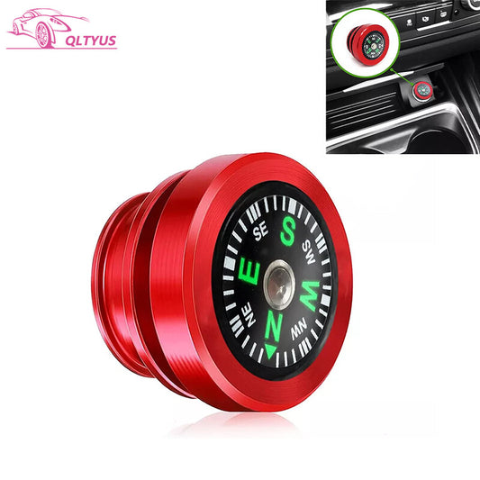 1-Piece Car Cigarette Lighter Plug Dust Cover, Aluminum Alloy, Red, 12V