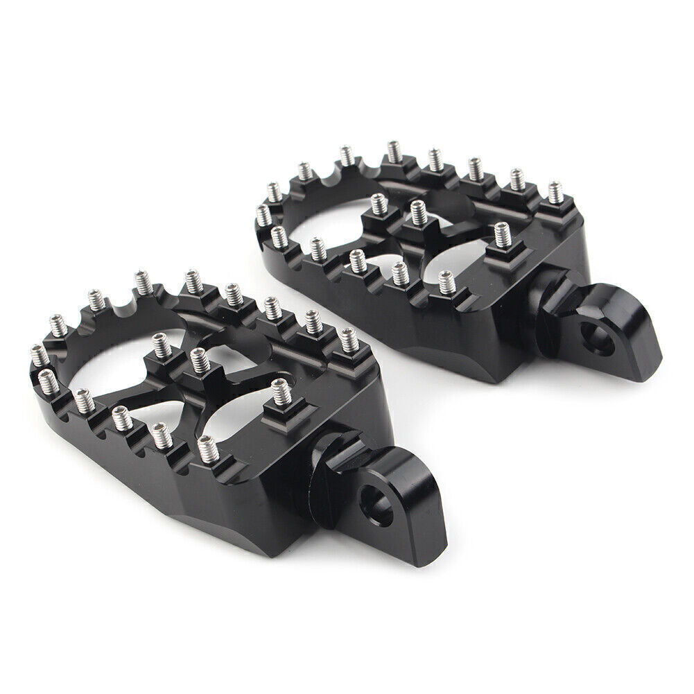 Wide Fat Foot Pegs MX Style Footpegs for Harley Dyna Sportster Bobber Black 2PCs