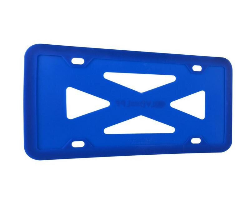 Blue silicone car license plate frame cover cap for trunk, suitable for new  for ford  models.