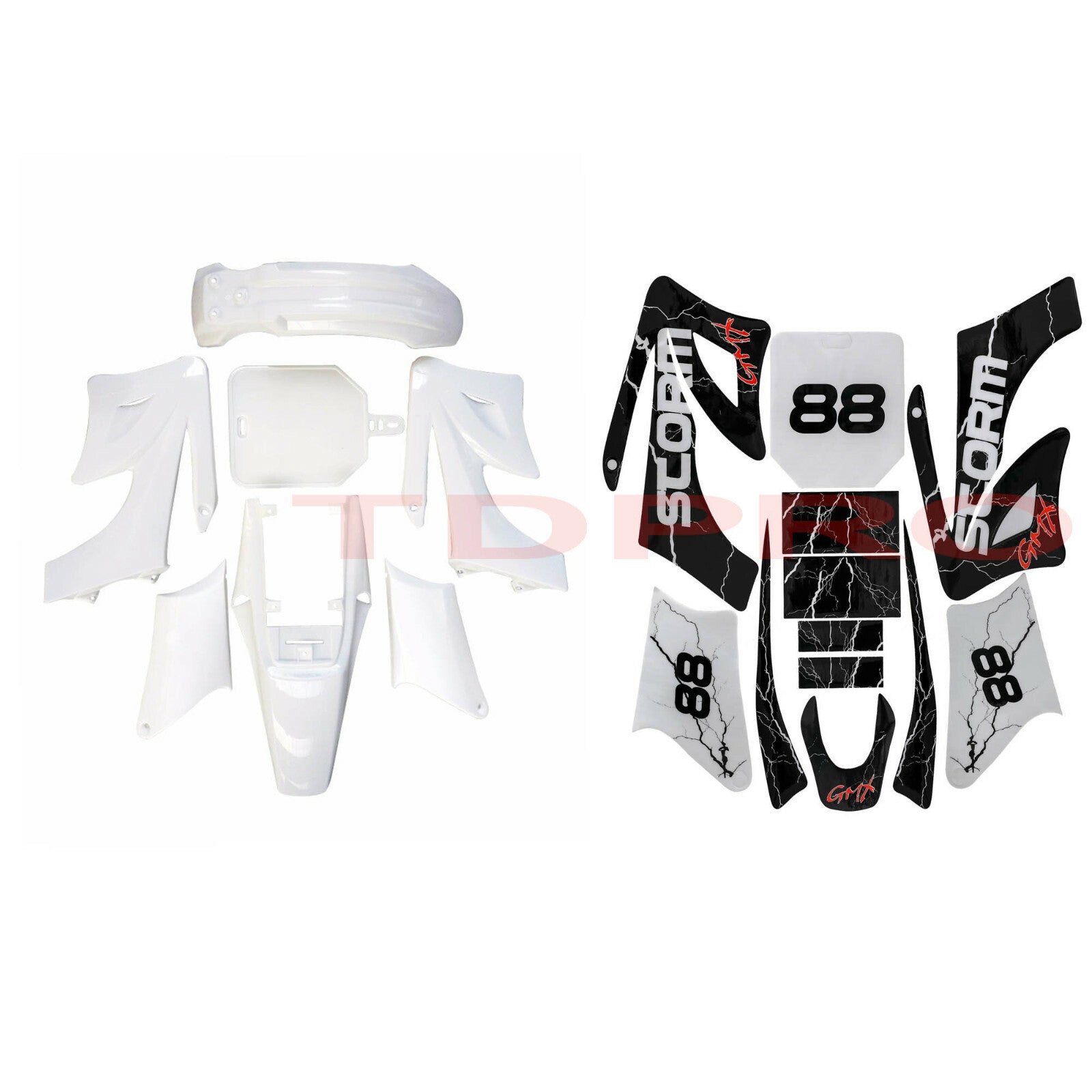 Plastic mudguard graphic kit for Pit Dirt bicycles Apollo Orion 125cc 140cc 150cc