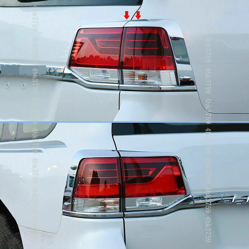 Chrome Rear Tail Light Lamp Cover Trim for Toyota for Land Cruiser LC200 2016-2021