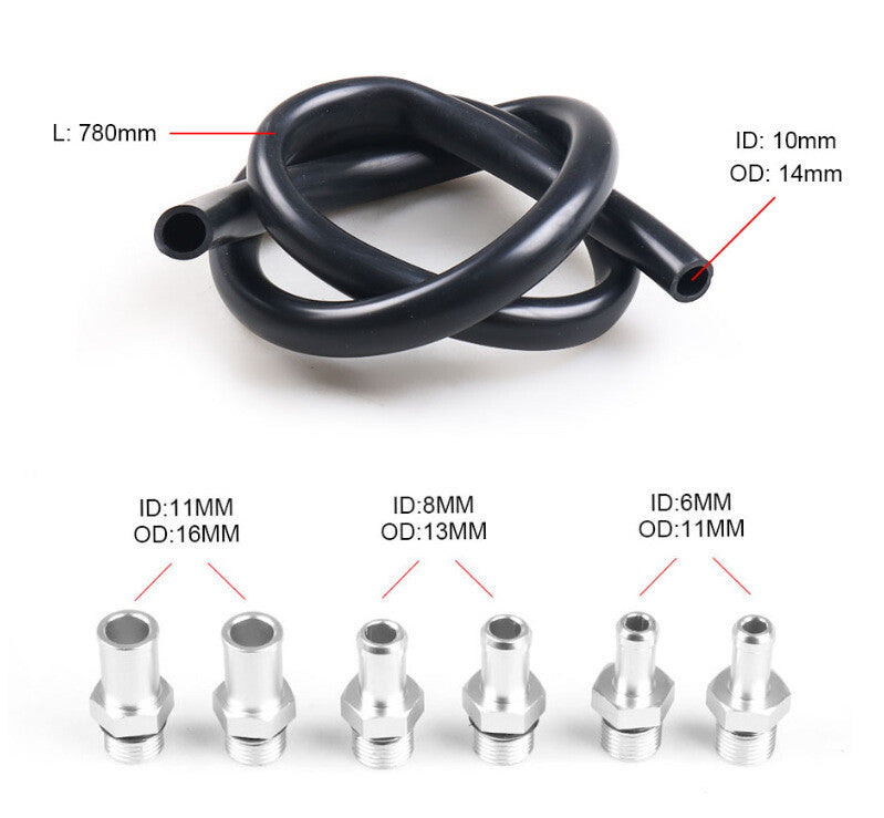 Car Oil Catch Can Internal Baffle Dual Chamber Filter Aluminium Alloy Black