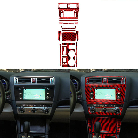 21X Red Carbon Fiber Center Console Cover Trim for Subaru Outback Legacy 2015-17